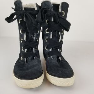 Convese All Star Black Suede Hi-Tops